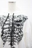 画像2: ALGONQUINS / 骨プリントパーカーワンピース  白ｘ黒 I-26-02-23-069-AL-OP-SA-ZI (2)