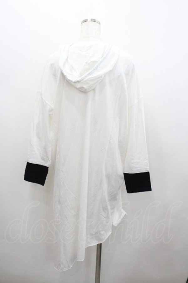 画像3: ALGONQUINS / 骨プリントパーカーワンピース  白ｘ黒 I-26-02-23-069-AL-OP-SA-ZI (3)