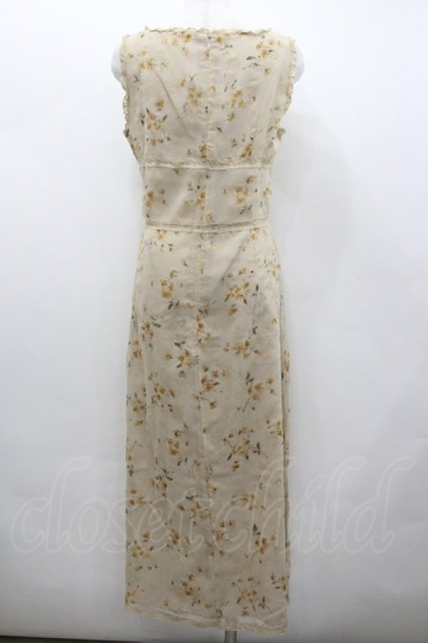 画像3: INGEBORG / フラワーシフォンプリントノースリーブワンピース  アイボリー I-26-02-23-070-LO-OP-SA-ZI (3)