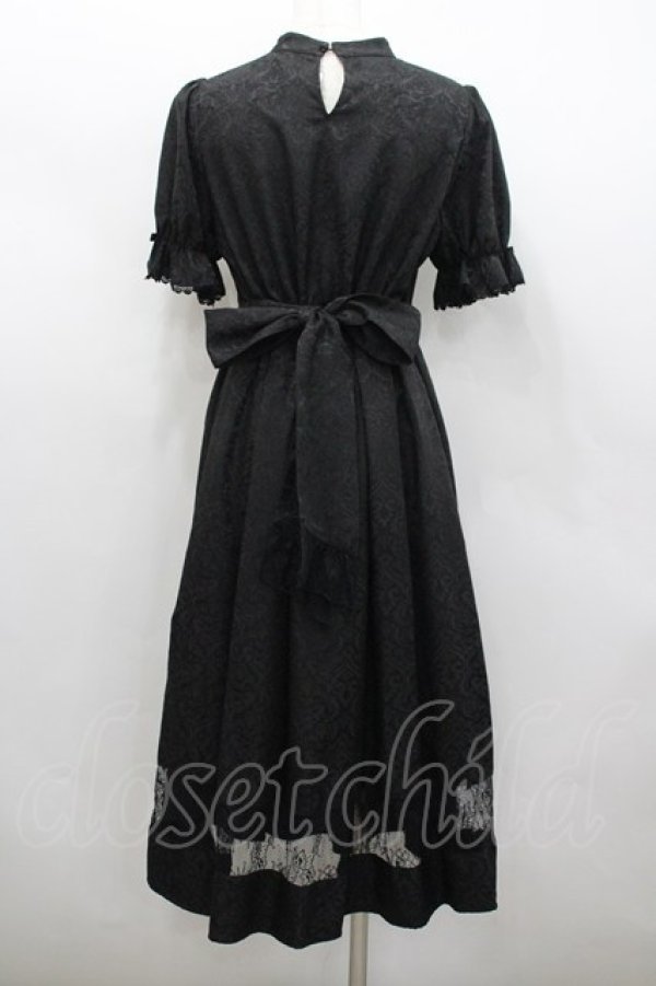 画像3: axes femme kawaii / チャイナ釦ジャガードワンピ M 黒 I-26-02-23-073-AX-OP-SA-ZI (3)