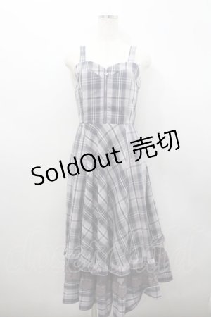 画像: axes femme / センタージップチェックジャンスカ  パープル I-26-02-23-078-AX-OP-HR-ZI