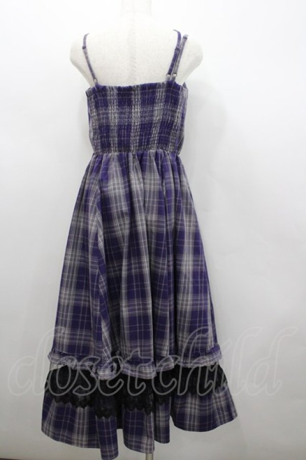 画像3: axes femme / タータンチェックジャンスカ  紫 I-26-02-23-079-AX-OP-HR-ZI (3)