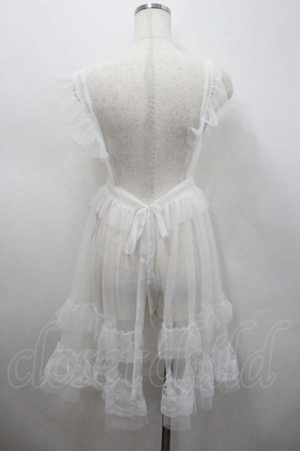 画像3: virally / TT*HOSレースエプロン S 白 I-26-02-23-081-PU-OP-SA-ZI (3)