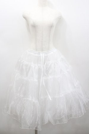 画像: axes femme kawaii / ミディオーガンジーパニエ  白 I-26-02-23-084-AX-SK-SA-ZI