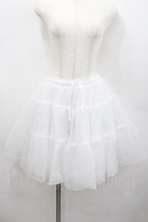 画像1: axes femme kawaii / ボリュームオーガンジーパニエ  白 I-26-02-23-085-AX-SK-SA-ZI (1)