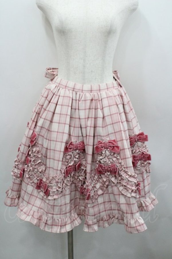 画像1: Chalmiere / タータンチェックスカート M ピンク I-26-02-23-087-0-SK-TE-ZI (1)