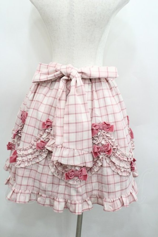 画像3: Chalmiere / タータンチェックスカート M ピンク I-26-02-23-087-0-SK-TE-ZI (3)