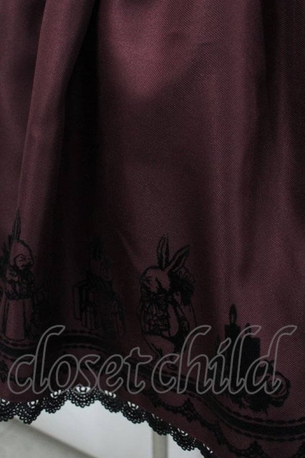 画像2: axes femme / パネルフロッキー柄スカート M ワイン I-26-02-23-090-AX-SK-TE-ZI (2)