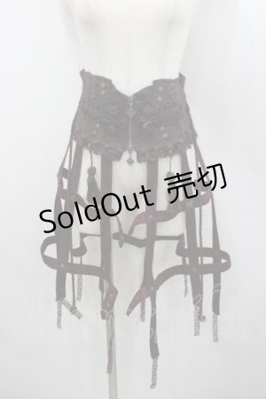 画像: Ozz oneste / クリノリンコルセットオーバースカート  ボルドー I-26-02-23-093-OO-SK-SA-ZI