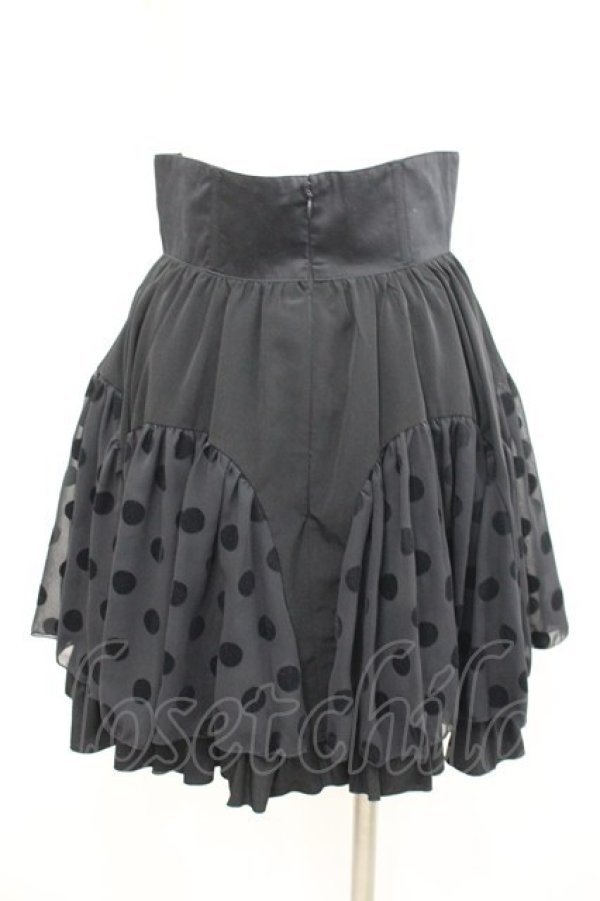 画像3: BPN / フロッキードット切替スカート M 黒 I-26-02-23-098-GO-SK-TE-ZI (3)