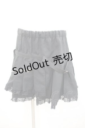 画像: GOOD LUCK / ベルトデザインプリーツスカート  黒 I-26-02-23-099-PU-TO-TE-ZI