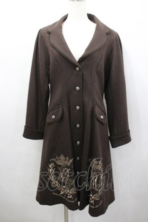 画像: metamorphose / クラウンエンブレム刺繍入りコート 1 ブラウン I-26-02-23-011-ME-CO-TE-ZI