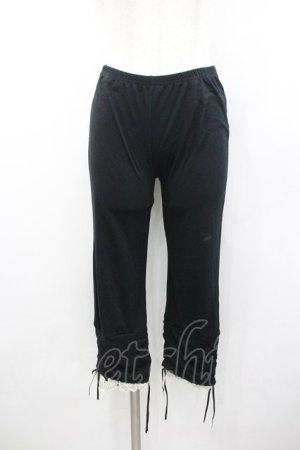 画像: axes femme / 裾レースレギンス  黒Ｘ白 I-26-02-23-101-AX-PA-SA-ZI