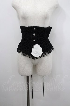 画像: ALICE and the PIRATES / フロッキーコルセット  黒 I-26-02-23-102-PA-ZA-SA-ZI