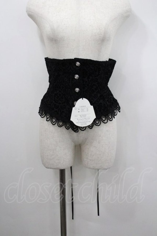 画像1: ALICE and the PIRATES / フロッキーコルセット  黒 I-26-02-23-102-PA-ZA-SA-ZI (1)