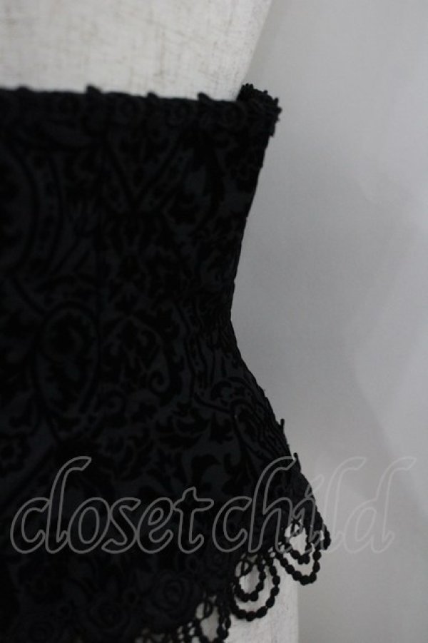 画像2: ALICE and the PIRATES / フロッキーコルセット  黒 I-26-02-23-102-PA-ZA-SA-ZI (2)