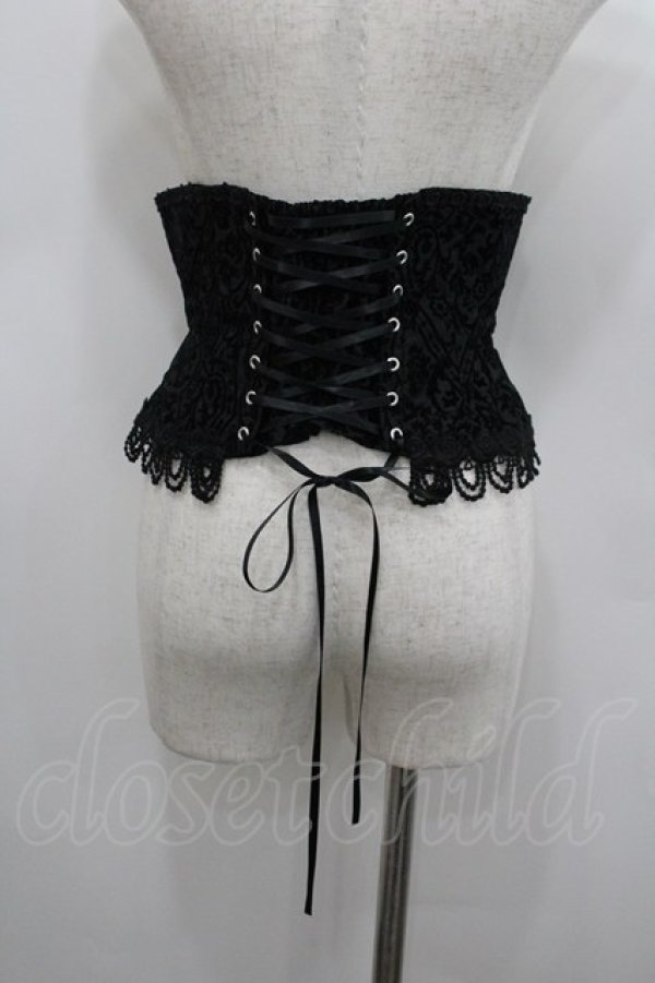 画像3: ALICE and the PIRATES / フロッキーコルセット  黒 I-26-02-23-102-PA-ZA-SA-ZI (3)