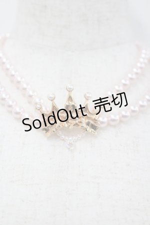 画像: BABY,THE STARS SHINE BRIGHT / ローズリボンティアラネックレス  ゴールド×ピンク I-26-02-23-104-BA-AC-TE-ZI