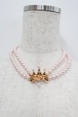 画像2: BABY,THE STARS SHINE BRIGHT / ローズリボンティアラネックレス  ゴールド×ピンク I-26-02-23-104-BA-AC-TE-ZI (2)