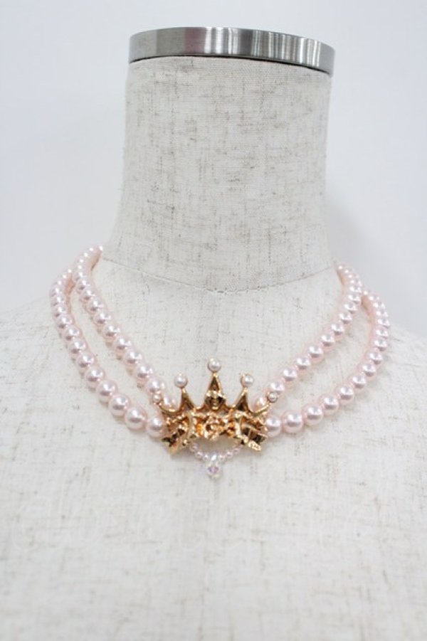 画像2: BABY,THE STARS SHINE BRIGHT / ローズリボンティアラネックレス  ゴールド×ピンク I-26-02-23-104-BA-AC-TE-ZI (2)