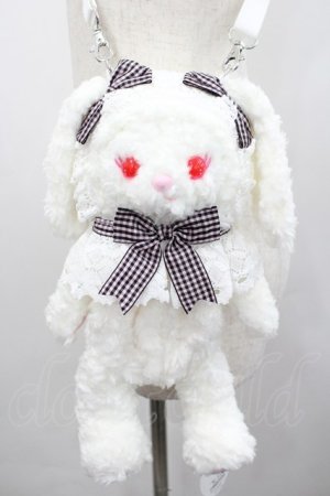 画像: BABY,THE STARS SHINE BRIGHT / うさくみゃちゃんポシェット  白Ｘ黒ピンクチェック I-26-02-23-106-BA-BG-SA-ZI