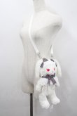 画像2: BABY,THE STARS SHINE BRIGHT / うさくみゃちゃんポシェット  白Ｘ黒ピンクチェック I-26-02-23-106-BA-BG-SA-ZI (2)