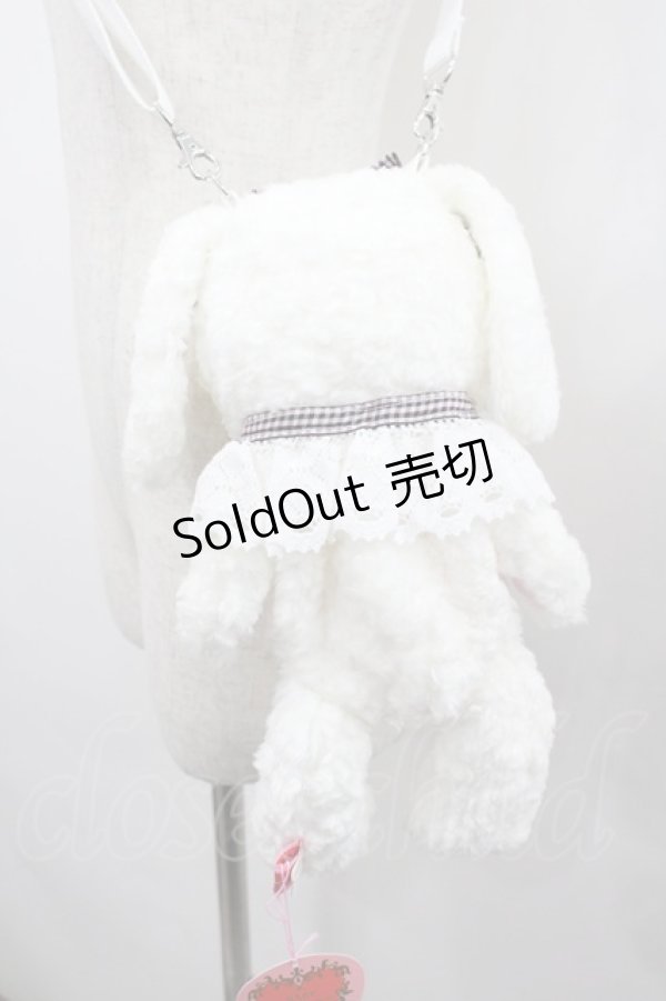 画像3: BABY,THE STARS SHINE BRIGHT / うさくみゃちゃんポシェット  白Ｘ黒ピンクチェック I-26-02-23-106-BA-BG-SA-ZI (3)