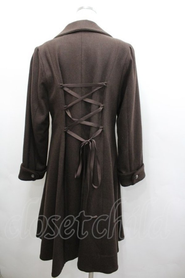 画像3: metamorphose / クラウンエンブレム刺繍入りコート 1 ブラウン I-26-02-23-011-ME-CO-TE-ZI (3)