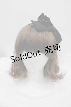 画像: BABY,THE STARS SHINE BRIGHT / ナナメリボンカチューシャ  黒 I-26-02-23-108-BA-AC-SA-ZI