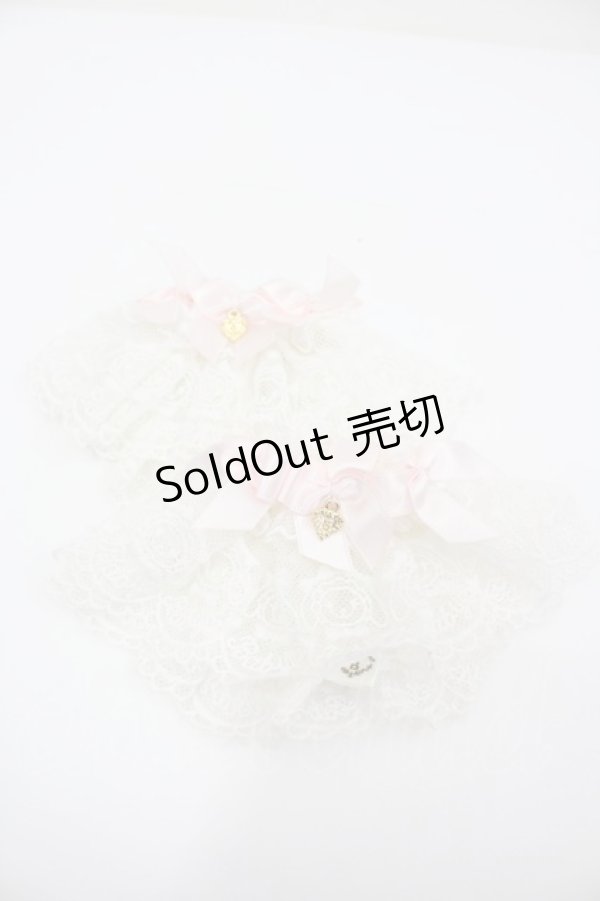 画像1: BABY,THE STARS SHINE BRIGHT / はるちゃんのふわふわリボンお袖とめ  白Ｘピンク I-26-02-23-115-BA-ZA-SA-ZI (1)