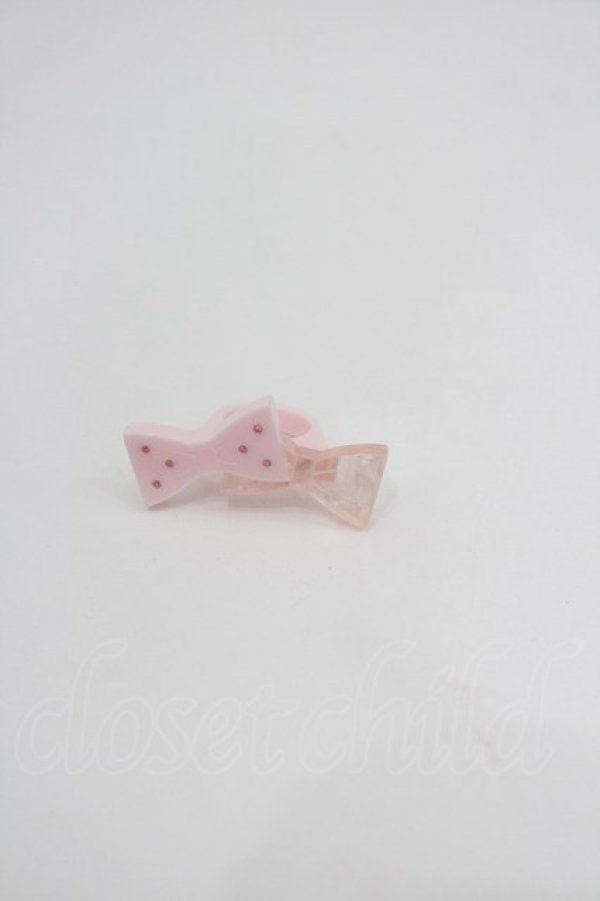 画像1: MILK / ダブルリボンリング  ピンク I-26-02-23-118-ML-AC-SA-ZI (1)