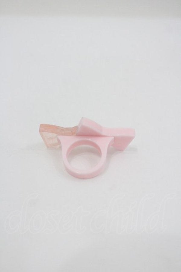 画像2: MILK / ダブルリボンリング  ピンク I-26-02-23-118-ML-AC-SA-ZI (2)