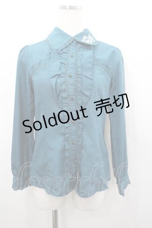 画像: axes femme / ローズトランプ刺繍ブラウス M グリーン I-26-02-23-013-AX-BL-TE-ZI