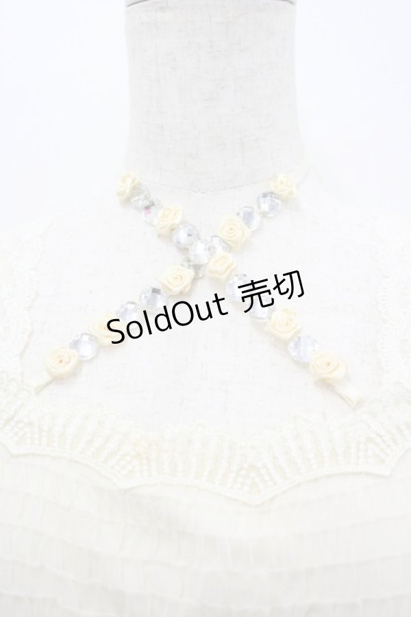 画像2: axes femme / 巻き薔薇&ビジュータンク  生成り I-26-02-23-016-AX-TO-SA-ZI (2)