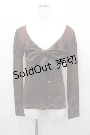 画像: LIZ LISA / リボンカットソー F ブラウン I-26-02-23-022-LO-BL-TE-ZI