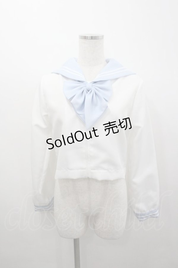 画像1: サンリオ / シナモロールセーラートップス M 白Ｘサックス I-26-02-23-003-EL-TO-SA-ZI (1)