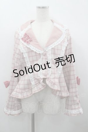 画像: Chalmiere / タータンチェックジャケット M ピンク I-26-02-23-024-0-JA-TE-ZI