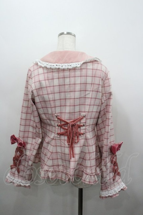 画像3: Chalmiere / タータンチェックジャケット M ピンク I-26-02-23-024-0-JA-TE-ZI (3)