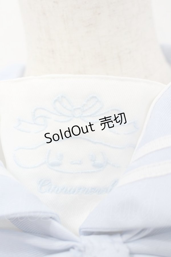 画像2: サンリオ / シナモロールセーラートップス M 白Ｘサックス I-26-02-23-003-EL-TO-SA-ZI (2)