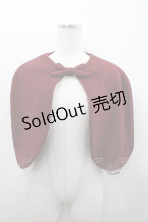 画像: Kurumi Collaboration / TT*KRMメルトンケープ M 濃赤 I-26-02-23-027-GO-TO-TE-ZI