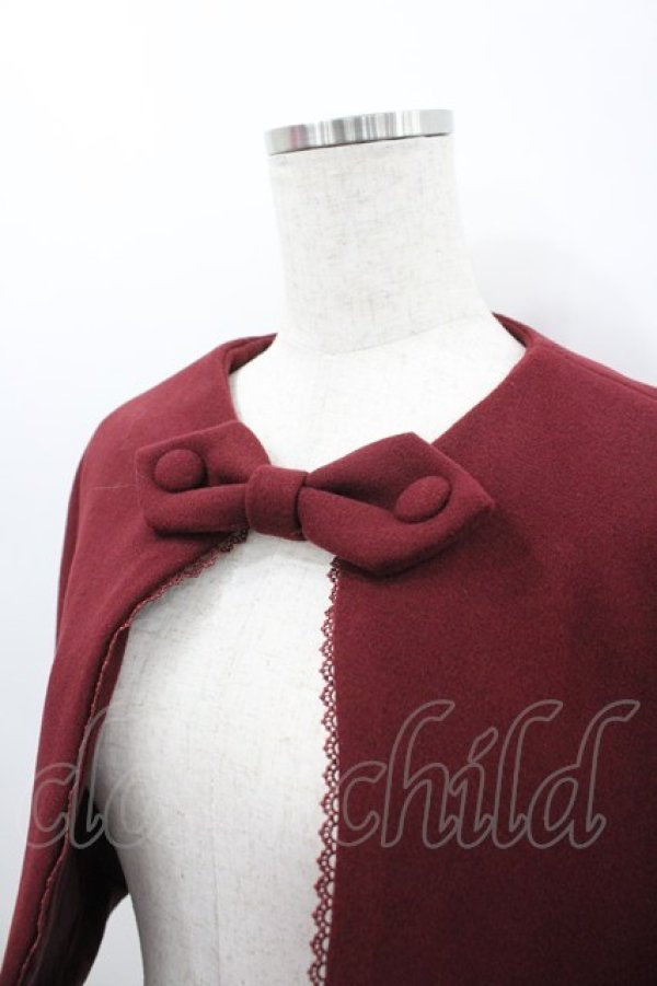 画像2: Kurumi Collaboration / TT*KRMメルトンケープ M 濃赤 I-26-02-23-027-GO-TO-TE-ZI (2)