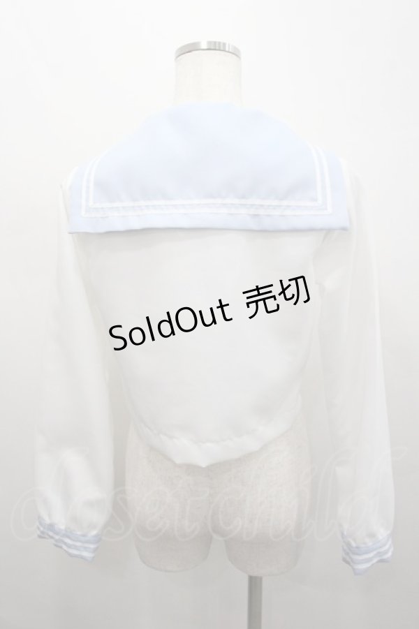 画像3: サンリオ / シナモロールセーラートップス M 白Ｘサックス I-26-02-23-003-EL-TO-SA-ZI (3)