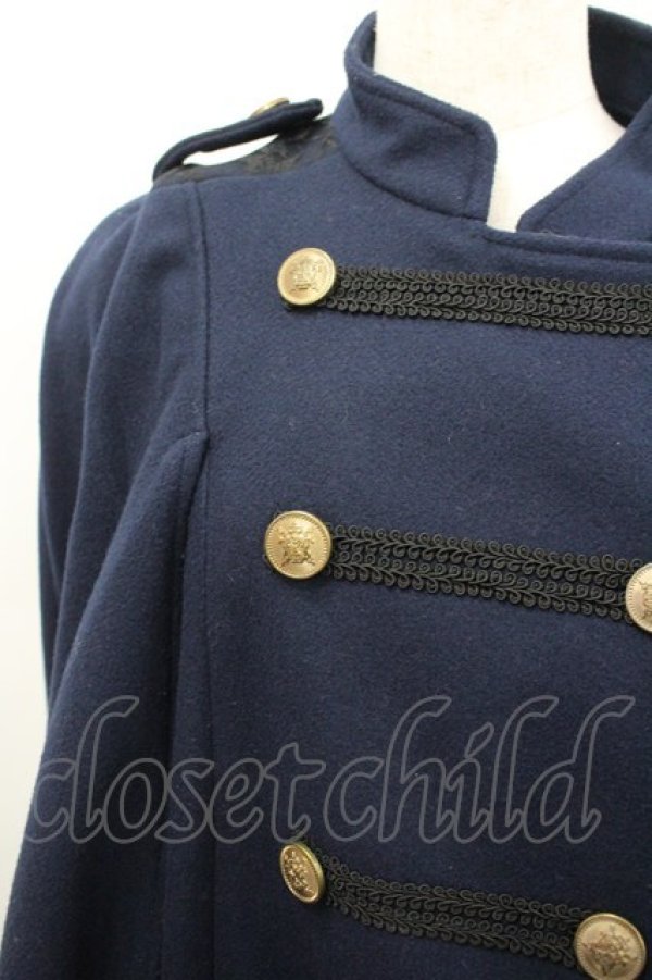 画像2: axes femme / ナポレオンマント風コート M ネイビー I-26-02-23-030-AX-CO-SA-ZI (2)