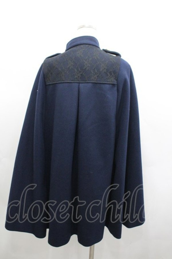 画像3: axes femme / ナポレオンマント風コート M ネイビー I-26-02-23-030-AX-CO-SA-ZI (3)