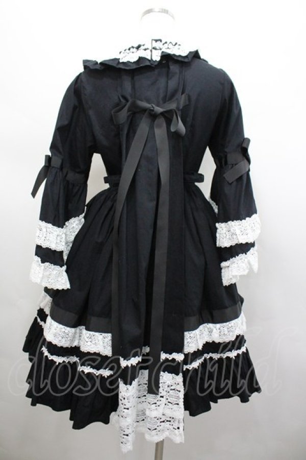 画像5: BABY,THE STARS SHINE BRIGHT / ローブ・ア・ラ・フランセーズワンピース&ヘッドドレスセット  黒×白 I-26-02-23-031-BA-ZA-TE-ZI (5)