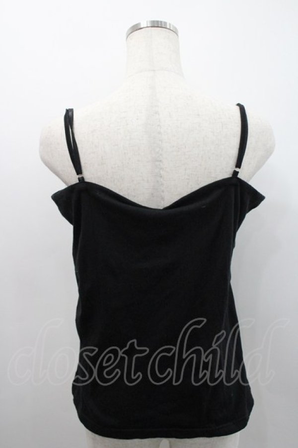 画像2: axes femme / Vレースキャミソール  黒Ｘパープル I-26-02-25-003-AX-TO-SA-ZI (2)