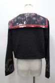 画像3: NieR Clothing / 総柄セーラートップス  黒ｘ赤 I-26-02-25-030-PU-TO-SA-ZI (3)