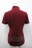画像3: Ozz oneste / ハイネックチャイナボタン半袖トップス  ボルドー I-26-02-25-032-OO-TO-SA-ZI (3)
