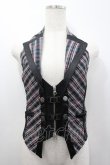 画像1: Ozz Croce / フロントZIPチェックベスト  黒チェック I-26-02-25-034-OO-TO-SA-ZI (1)