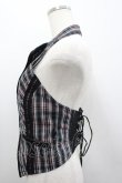 画像2: Ozz Croce / フロントZIPチェックベスト  黒チェック I-26-02-25-034-OO-TO-SA-ZI (2)